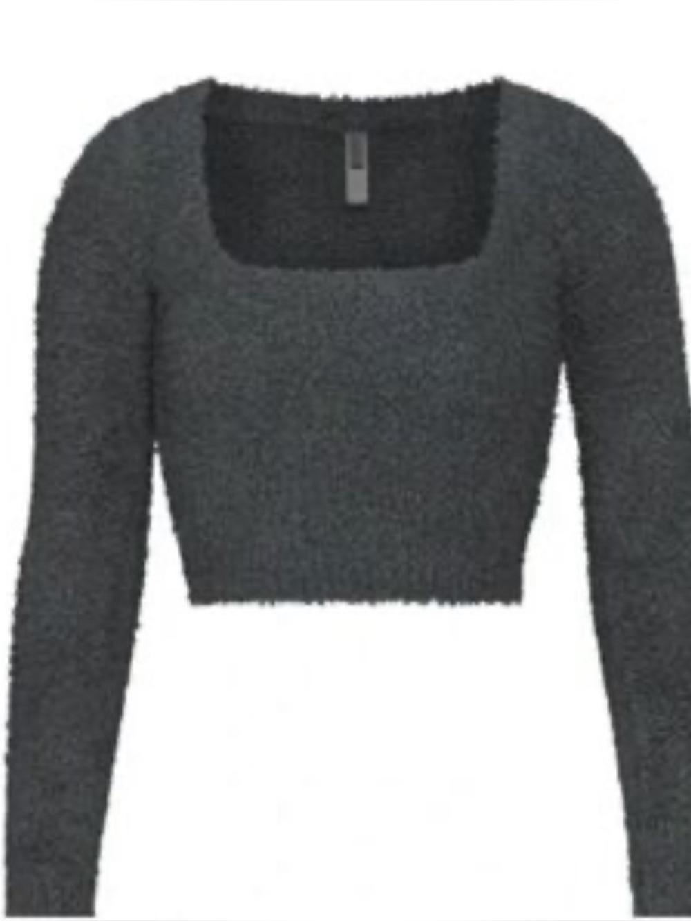 SKIMS Charcoal Scoop Neck Sweater
